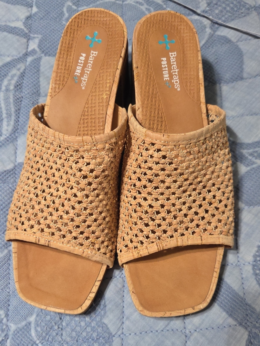 BareTraps BRENDA Woven Tan Slide Mules